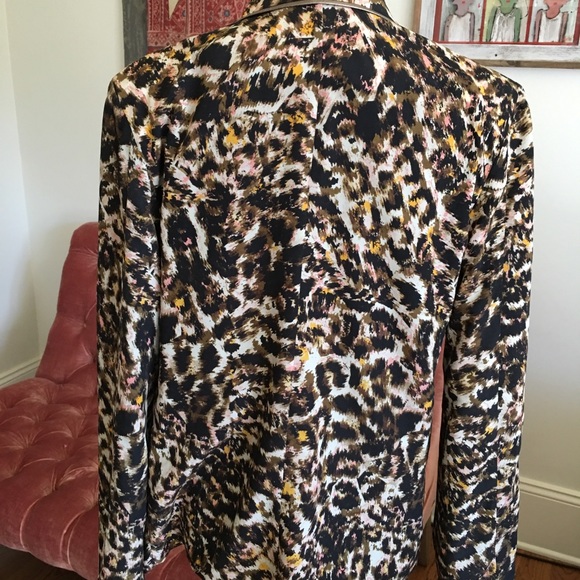 PJK Blazer with leather trim -NWOT - Picture 4 of 7